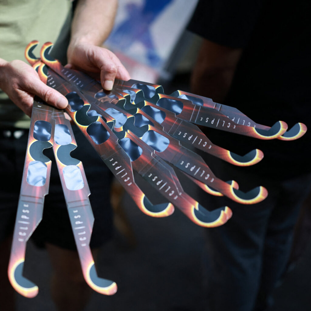 Frenzy for Solar Eclipse Glasses Takes Over London