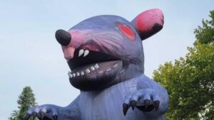 Xbox CEO Asha Sharma&rsquo;s internal playthrough of The Elder Scrolls 6 disrupted by a giant inflatable rat, as Bethesda union protests cuts