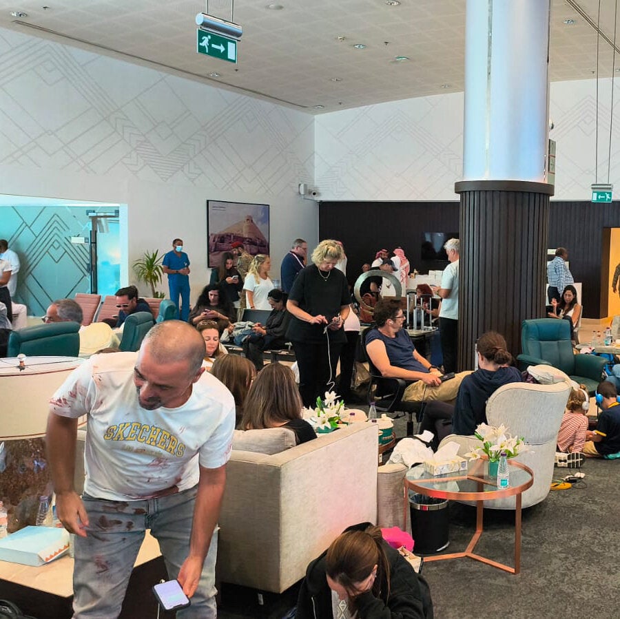 Passengers describe panic and heroics after the cockpit clash.