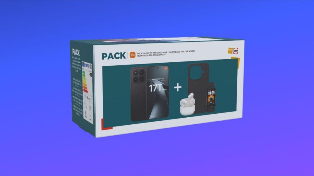 Darty retire 200 € sur ce pack Xiaomi complet avec smartphone 17T Pro, écouteurs Redmi Buds 8 et bracelet Smart Band 11 Active