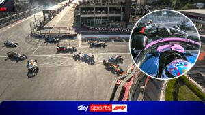 CARNAGE as Norris out of Azerbaijan GP in multi-car crash!