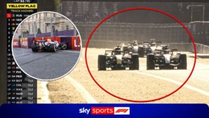 Final lap drama as Russell JUST beats Verstappen to victory in Baku!