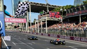 Russell holds off Verstappen for win in thrilling Azerbaijan GP finale