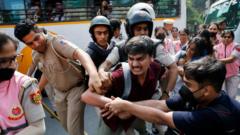 &lsquo;Cockroach&rsquo; group leaders among hundreds detained in Delhi protest