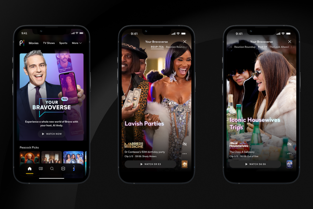 Peacock App Launches ‘Your Bravoverse,’ Featuring a Personalized TikTok-Style Video Feed Hosted by AI-Generated Andy Cohen