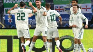Brown scores twice as Northen Ireland cruise to win over Ukraine