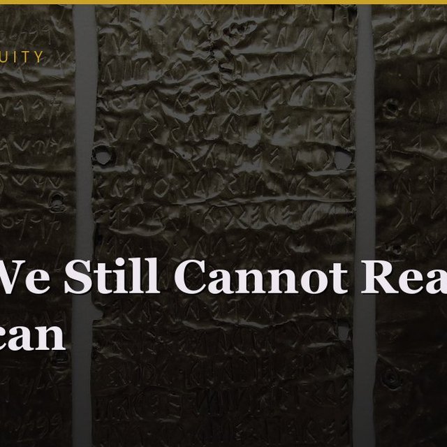 Why We Still Cannot Read Etruscan
